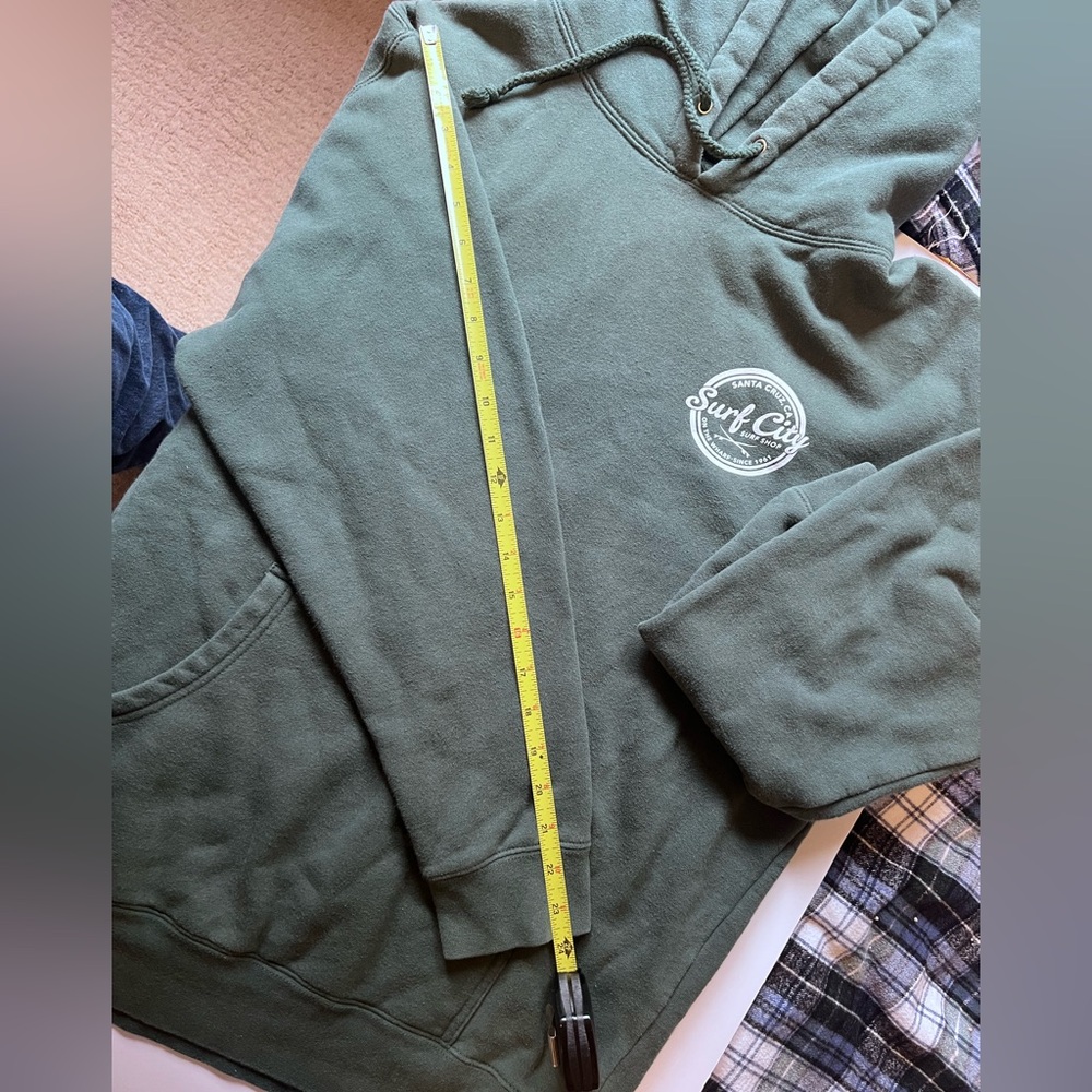 Surf City Surf Shop Santa Cruz CA Green Logo Hoodie - Picture 9 of 9